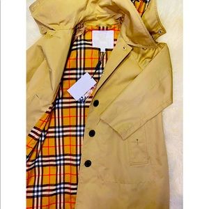 Kids Burberry Hooded Trench Coat
